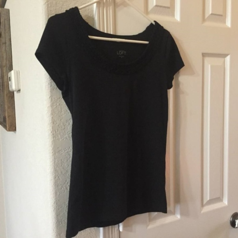 LOFT black short sleeve top XS